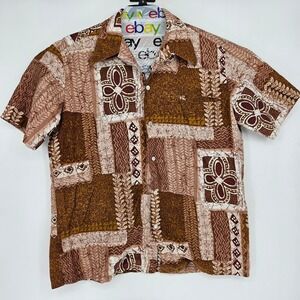Vintage Lauhala Hawaiian Shirt Mens Extra Large Button Up Short Sleeve Rare‎